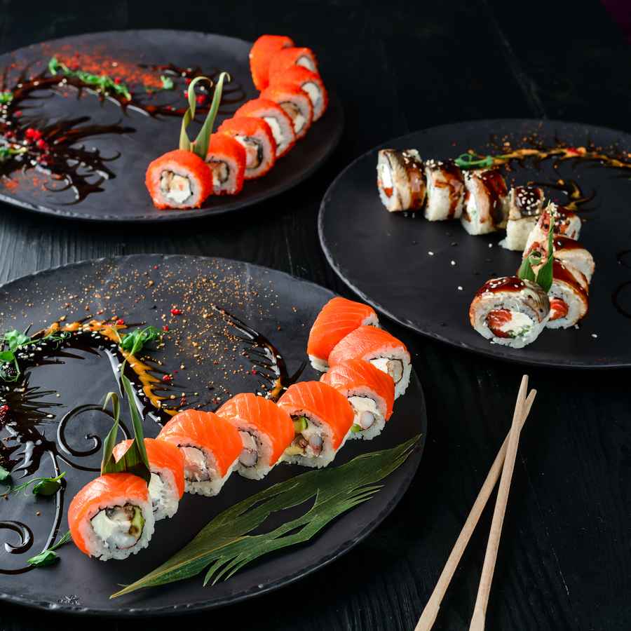 Flot hjemmelavet sushi kunst